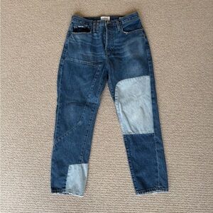 Frame Le Original Patchwork Denim Blue Jeans